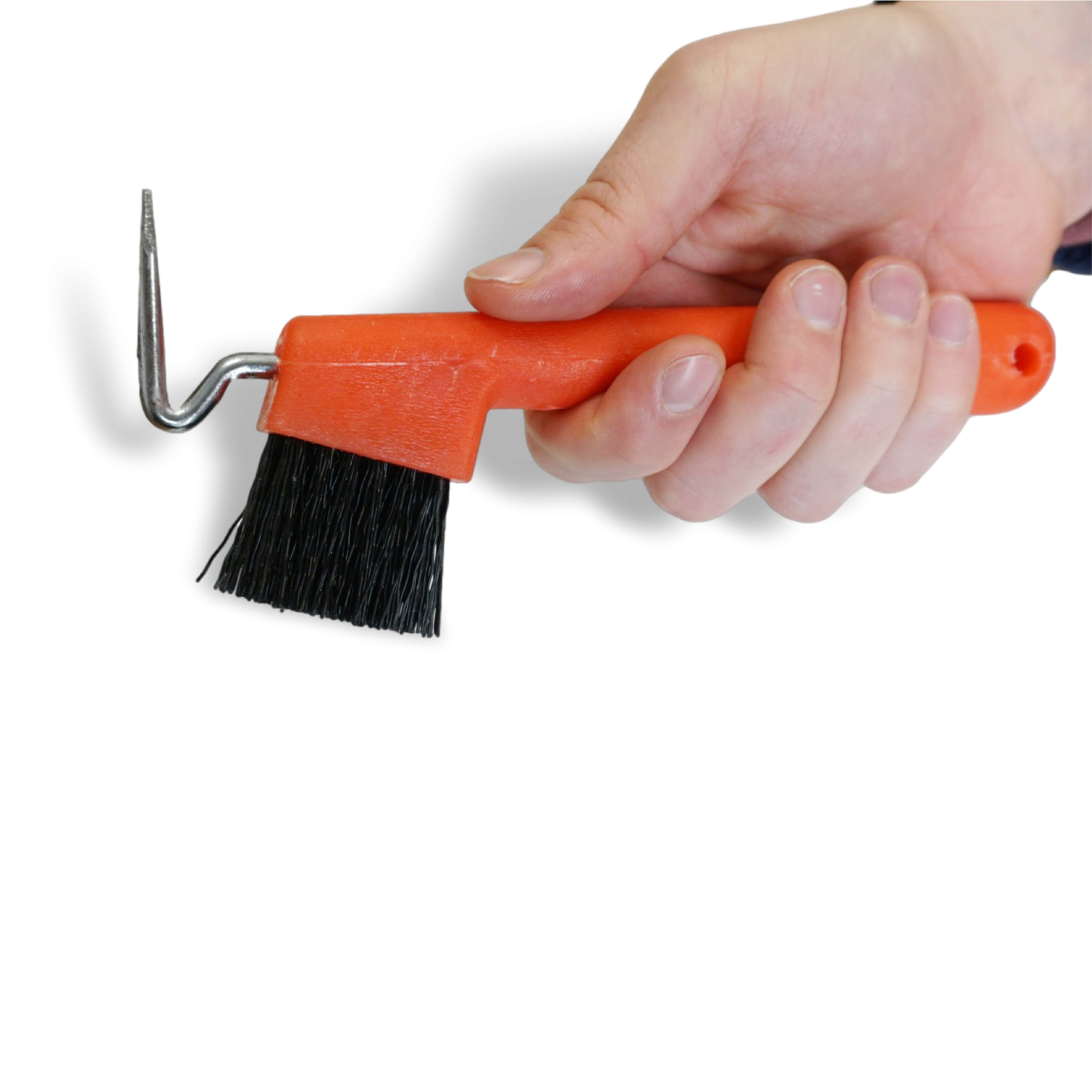 Hufkratzer mit stabiler Bürste und ergonomischen Griff